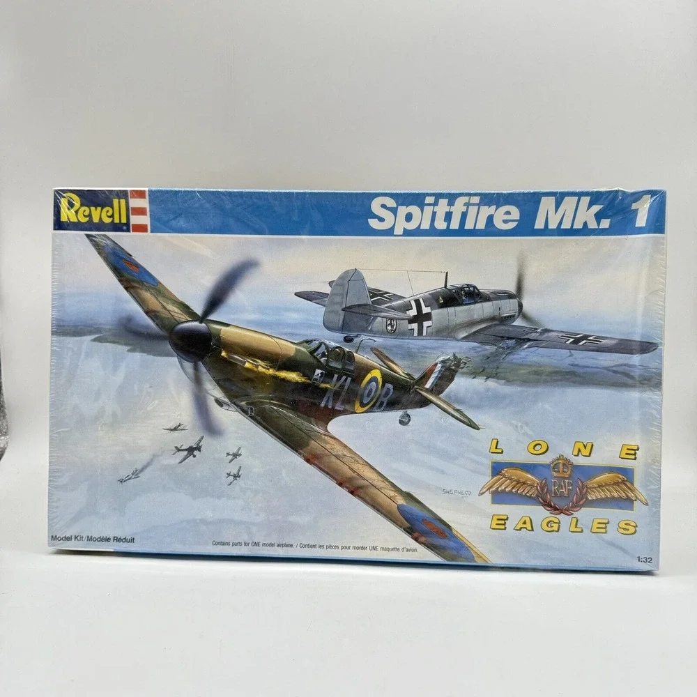 Revell Spitfire Mk.1 Lone Eagles 1/32 Scale Airplane Model Kit #4555 New Vintage